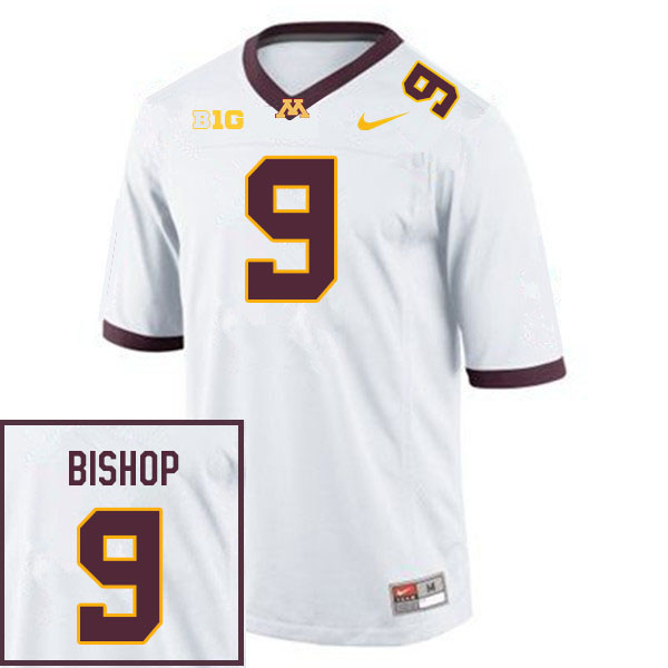 Men #9 Beanie Bishop Minnesota Golden Gophers College Football Jerseys Sale-White